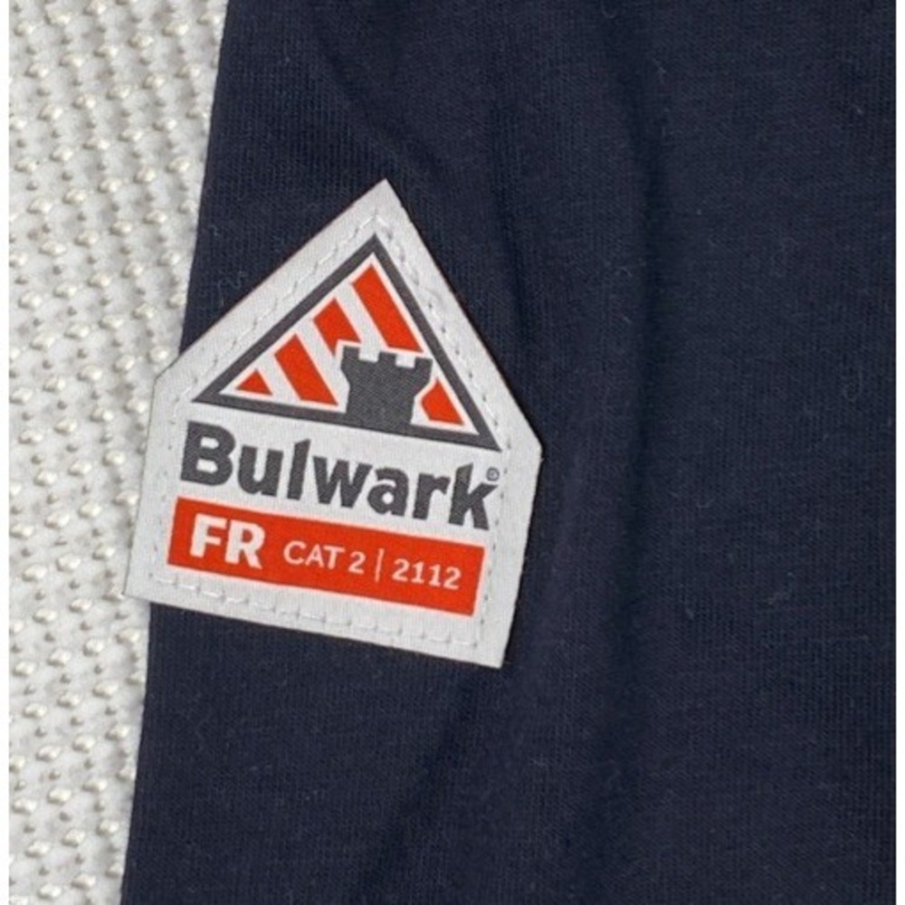 Bulwark FR Long Sleeve Henley Cat2 2112 Black 100% Cotton Men's XXL - Picture 9 of 9